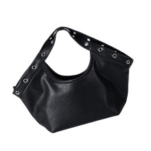 Sacs à bandoulière pour femmes, petit sac à main en cuir-Noir