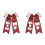 2 Matching Cheer Key Rings Extra Large Bowknot Design-brown 1