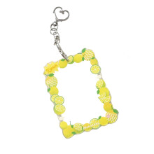 Korean Popular Photocard Holder with Keychain,Acrylic-lemon