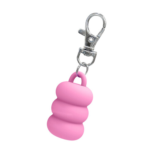 Porte-clés élégant avec capuchon de brillant à lèvres,-Rose