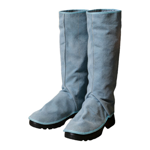 Protège-chevilles de soudage en cuir industriel, 2-Bleu 40