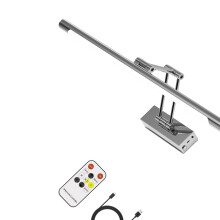 Remote Controlled Rechargeable Vanity Light 16/24in-silver 60cm