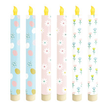 6pcs/lot Printed Electronic Candle Automatic Off Timer-fres