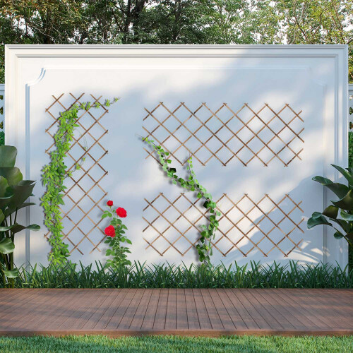 Conjunto de treliça extensível para plantas, 180 x 90 cm, pacote com 3 1