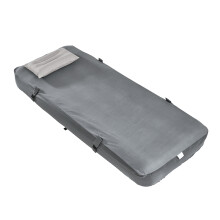 SoBuy Sonnenliege Grau mit Kissen, klappbar, 191x76x22 cm