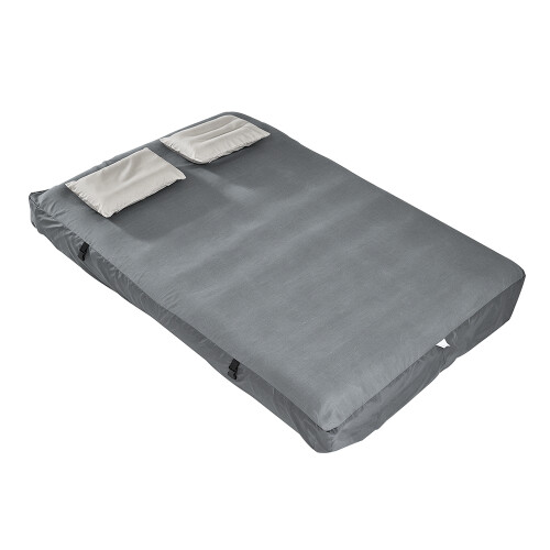 SoBuy Ξαπλώστρα Γκρι 191x137x22 εκ. PES Αφαιρούμενα Μαξιλάρια