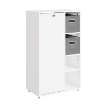 SoBuy Meuble de buanderie blanc 50x30x85 cm