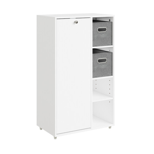 SoBuy Ντουλάπι Μπάνιου BZR218-W Λευκό 50x30x85 εκ.