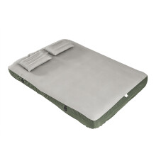 SoBuy Sonnenliege Grau mit Kissen, Campingbett 191x137x22 cm