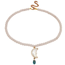 Retro Styles Pearls Jewelry Combo Necklace with-necklace