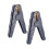 Pack of 2 High Current Copper Alligator Clip-black extra large 1