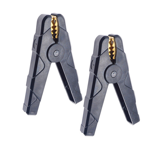 Pack of 2 High Current Copper Alligator Clip-black extra large