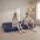 SoBuy Ξαπλώστρα Γκρι 191x137x22 εκ. PES Αφαιρούμενα Μαξιλάρια 4