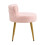 Living And Home Teddy Fleece Dressing Table Stool with Iron Legs, Pink 4