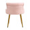 Living And Home Teddy Fleece Dressing Table Stool with Iron Legs, Pink 5