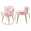 Living And Home Teddy Fleece Dressing Table Stool with Iron Legs, Pink 6