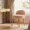 Living And Home Teddy Fleece Dressing Table Stool with Iron Legs, Pink 2