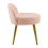 Living And Home Teddy Fleece Dressing Table Stool with Iron Legs, Pink 4