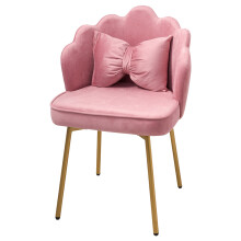 Shell-Back Dressing Table Chair with Adjustable Feet