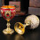 Stylish 100ml Antique Themed Drinking Cup Durable Alloy-Red 5