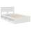 vidaXL Bed Frame with Headboard White 120 x 190 cm Solid Pine Wood 4