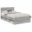 vidaXL Bed Frame Grey Sonoma 120 x 190 cm Solid Pine Wood 2