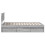 vidaXL Bed Frame Grey Sonoma 120 x 190 cm Solid Pine Wood 8