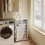 SoBuy Ντουλάπι Μπάνιου BZR218-W Λευκό 50x30x85 εκ. 4