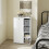SoBuy Ντουλάπι Μπάνιου BZR218-W Λευκό 50x30x85 εκ. 8