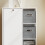 SoBuy Ντουλάπι Μπάνιου BZR218-W Λευκό 50x30x85 εκ. 11