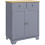 Homcom HOMCOM Rubber Wood Top Kitchen Side Cabinet with Adjustable Shelf, Grey 2
