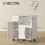 Homcom HOMCOM Rolling Kitchen Cart, Microwave Cabinet with Adjustable Shelf 3