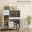 Homcom HOMCOM Rolling Kitchen Cart, Microwave Cabinet with Adjustable Shelf 4