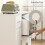 Homcom HOMCOM Rolling Kitchen Cart, Microwave Cabinet with Adjustable Shelf 6