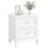 Homcom HOMCOM Nightstand with 2 Drawers White 2