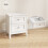 Homcom HOMCOM Nightstand with 2 Drawers White 3