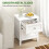 Homcom HOMCOM Nightstand with 2 Drawers White 6