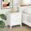 Homcom HOMCOM Nightstand with 2 Drawers White 7