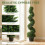 Homcom Artificial Cypress Topiary Tree with 700 Leaves, Set of 2 3