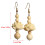 Boucles d'oreilles en bois à fleurs délicates, bijoux-UN 4