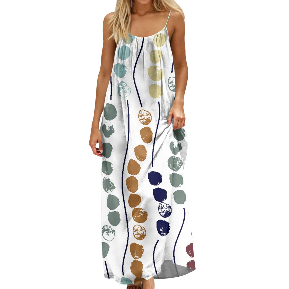 Women Backless Cami Dress, Summer Casual Sleeveless-Multi XXL