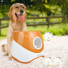 Auto Dog Ball Launcher Thrower Automatic Tennis Fetch Throwing Machine 3 Balls