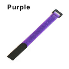 (Purple, 10Pcs 20x200mm) 5/10 Stück wiederverwendbare Klett-Kabelbinder aus Nylon