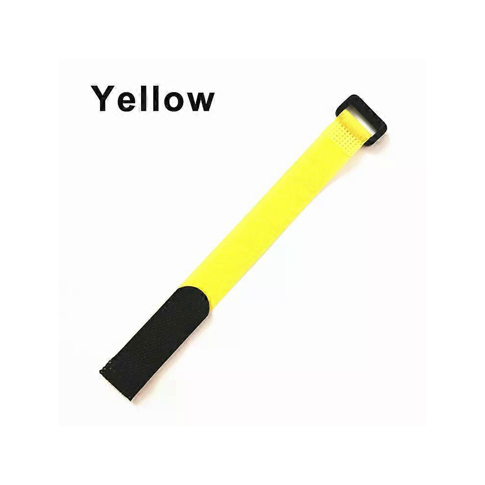 (Yellow, 10Pcs 20X200mm) 5/10Pcs Reusable Hook Loop Cable Ties Nylon Cord Straps Fastener 5996097195031
