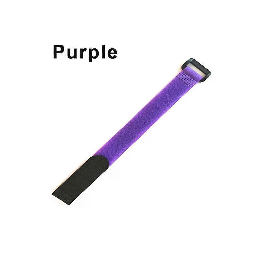 (Purple, 10Pcs 20X300mm) 5/10Pcs Reusable Hook Loop Cable Ties Nylon Cord Straps Fastener 5996097194843