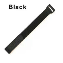 (Black, 10Pcs 20x300mm) 5/10 Stück wiederverwendbare Klett-Kabelbinder aus Nylon