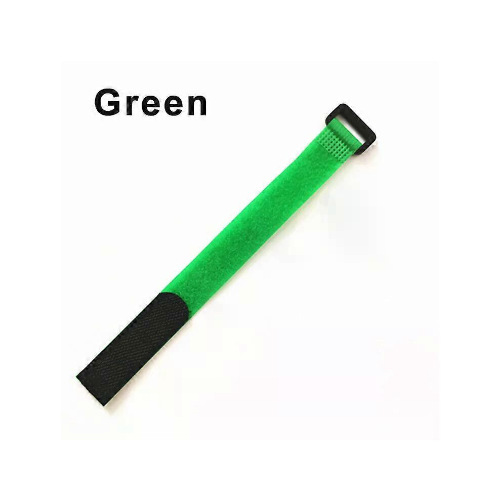 (Green, 5Pcs 20X400mm) 5/10Pcs Reusable Hook Loop Cable Ties Nylon Cord Straps Fastener 5996097194713