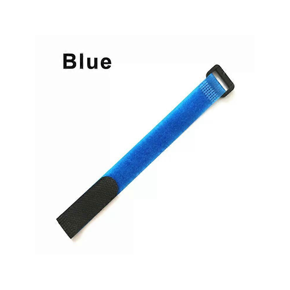 (Blue, 10Pcs 20X300mm) 5/10Pcs Reusable Hook Loop Cable Ties Nylon Cord Straps Fastener 5996097194676