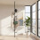 Living And Home (Black, 6 Hooks) Adjustable Floor to Ceiling Clothes Rack with Hooks 2