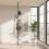 Living And Home (Black, 8 Hooks) Adjustable Floor to Ceiling Clothes Rack with Hooks 2